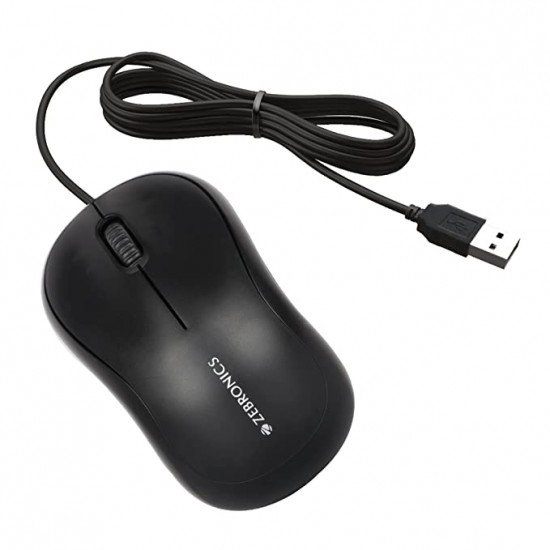 Zebronics Wired Comfort Wired Black Mouse