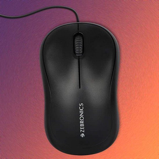 Zebronics Wired Comfort Wired Black Mouse