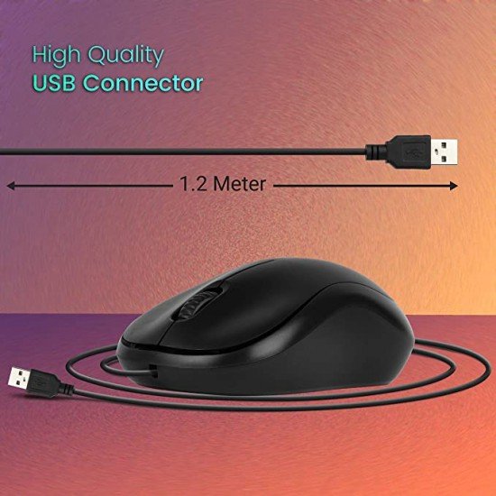 Zebronics Wired Comfort Wired Black Mouse