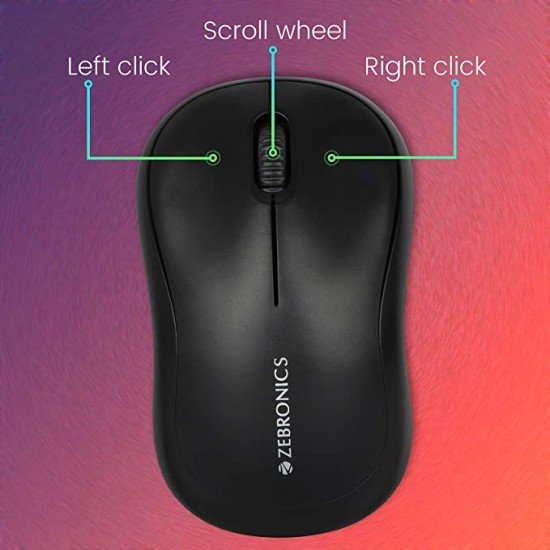 Zebronics Wired Comfort Wired Black Mouse