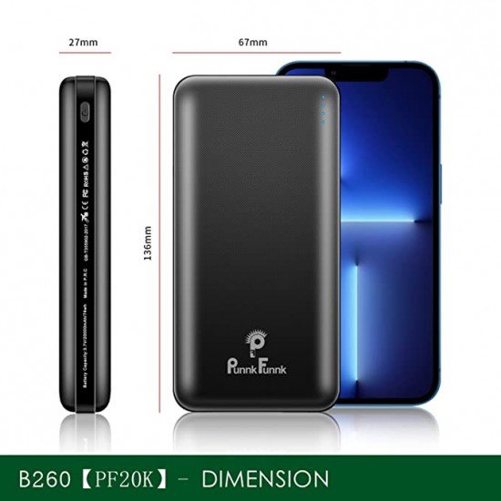 Punnk Funnk 20000 mAh Black Power Banks 