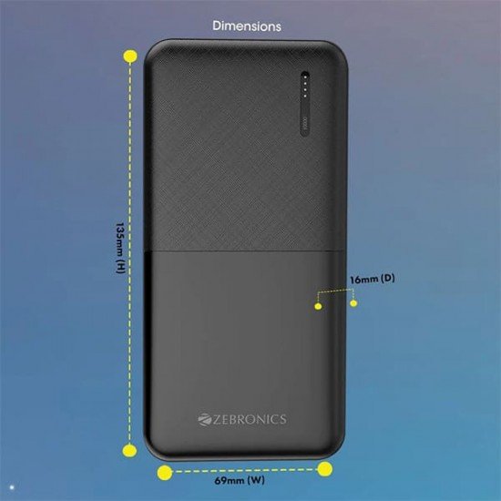 Zebronics ZEB-MB10000S3 Black 10000 mAh Power Banks