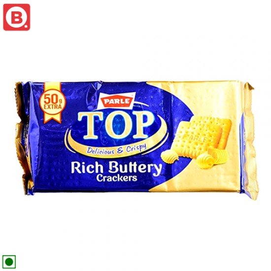 Parle Top Delicious and Crispy Rich Buttery Crackers Biscuits, 200 g