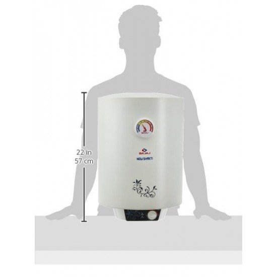 Bajaj New shakti glass lined 10 L Storage Water Geyser (white)