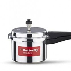 Butterfly Standard Aluminium Pressure Cooker 3L  Aluminium Pressure Cooker (Silver)