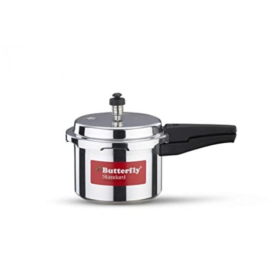 Butterfly Standard Aluminium Pressure Cooker 3L  Aluminium Pressure Cooker (Silver)