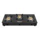 Fabiano FAB-3BR Starline-Smart 3 Burner Glass Manual Gas Stove