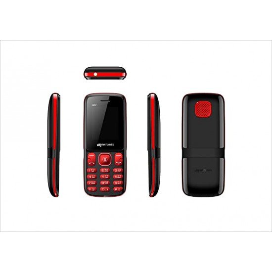 Micromax X412 Black & Red Mobile (32 MB RAM, 32 MB Storage)