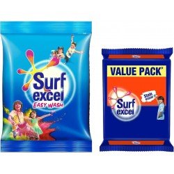 Surf Excel Easy Wash Detergent Powder 1.5 kg, Washing Powder that Dissolves Easily & Removes Tough Stains on Clothes - Bucket & Machine Wash & Surf Excel Detergent Bar, Laundry Detergent Bar, 4x200 g